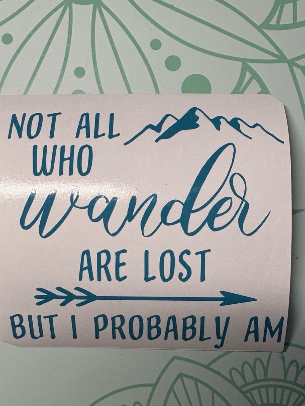 Cricut Teal Wander Vinyl Decal